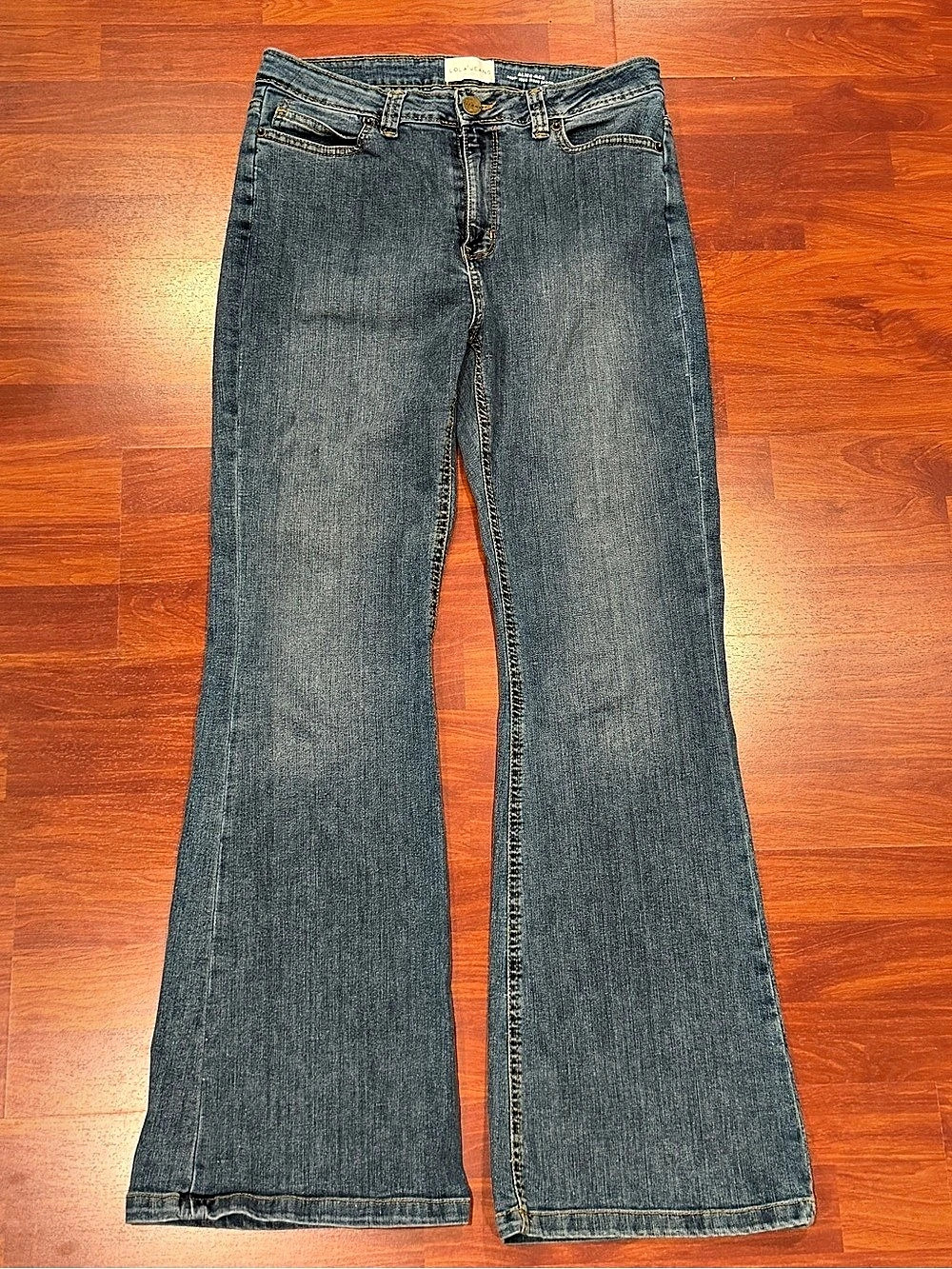 Lola Jeans Alice High Rise Flare Jeans Gray Waist 31